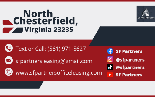 (LEASED) 1207 SF Suite 230 Professional Office Space at 10800 Midlothian Turnpike, North Chesterfield, VA 23235