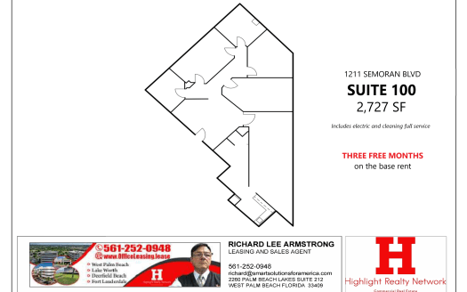 (LEASED) 2727 SF Suite 100 Professional and Medical Office Space in 1211 Semoran Blvd., Casselberry, FL 32707