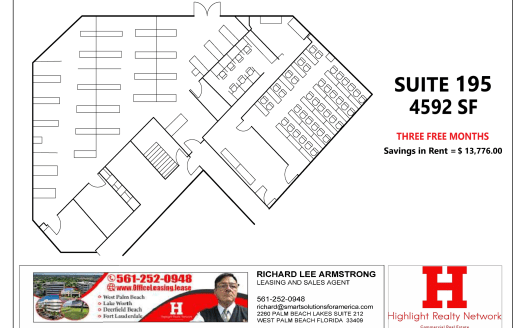 (LEASED) 1860 SF-4592 SF Suite 195 Professional and Medical Office Space at 1211 Semoran Blvd., Casselberry, FL 32707