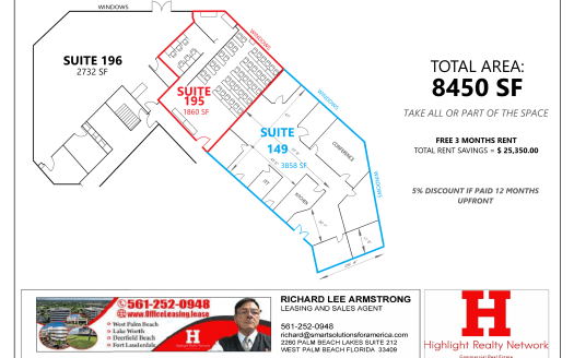 (LEASED) 8450 SF Professional and Medical Office Space at 1211 Semoran Blvd., Casselberry, FL 32707