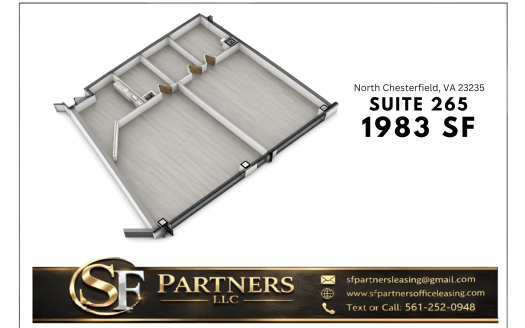 1983 SF Suite 265 Professional Office Space at 10800 Midlothian Turnpike, North Chesterfield, VA 23235