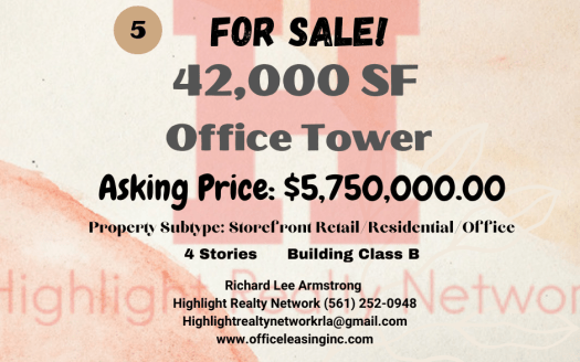 42,000 SF Office Tower FOR SALE!