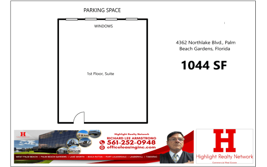 (LEASED) 1044 SF Suite 100 Professional and Medical Office Space at 4362 Northlake Blvd, Palm Beach Gardens, FL 33410
