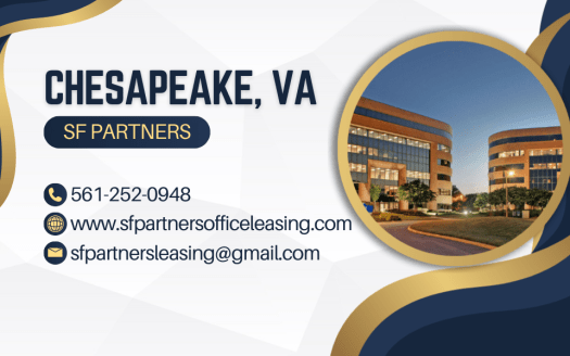 11,613 SF Suite 600 Professional Office Space at 870 Greenbrier Cir, Chesapeake, VA 23320