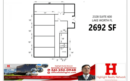 2692 SF Suite 600 Professional and Medical Office Space at 2328 10th Ave N, Lake Worth, FL 33461