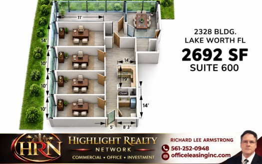 2692 SF Suite 600 Professional and Medical Office Space at 2328 10th Ave N, Lake Worth, FL 33461