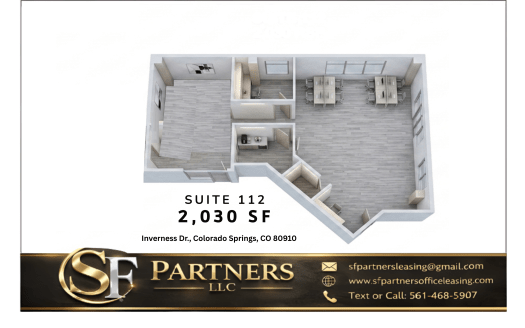 2030 SF Suite 112 Professional Office Space at 1330 Inverness Dr, Colorado Springs, CO 80910
