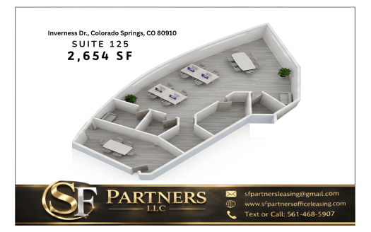 2654 SF Suite 125 Professional Office Space at 1330 Inverness Dr, Colorado Springs, CO 80910