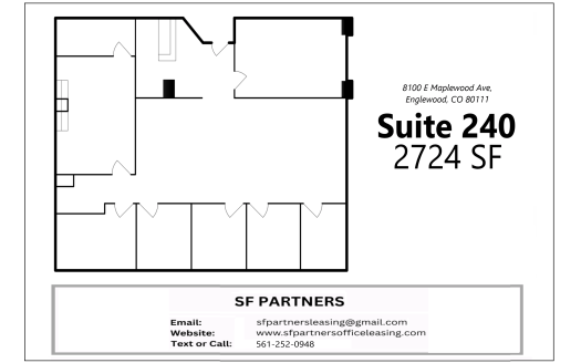 2724 SF Suite 240 Professional and Medical Office Space at 8100 E Maplewood Ave, Englewood, CO 80111