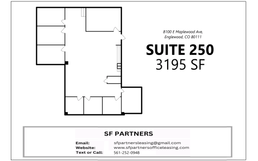 LEASED 3195 SF Suite 250 Professional and Medical Office Space at 8100 E Maplewood Ave, Englewood, CO 80111