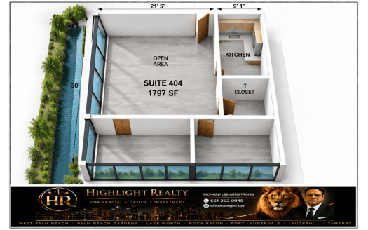 1797 SF Suite 404 Professional and Medical Office Space 2328 10th Ave N, Lake Worth, FL 33461