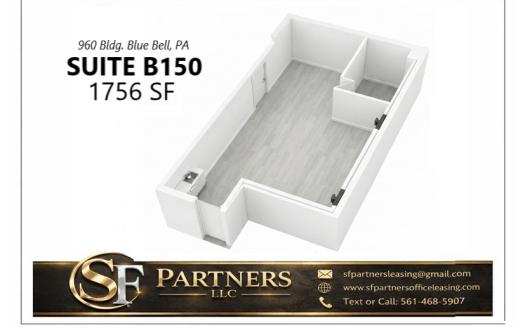 1756 SF Suite B150 Professional and Medical Office Space at 960 Harvest Drive, Blue Bell, PA 19422