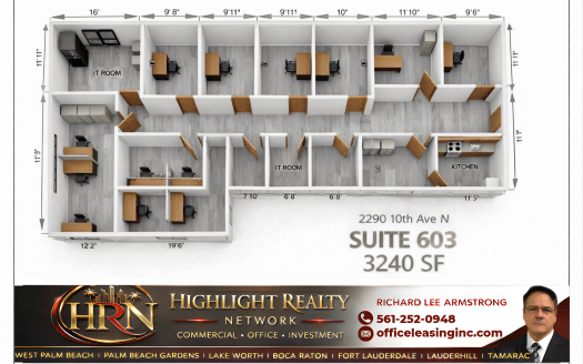 3240 SF Suite 603 Professional and Medical Office Space at 2290 10th Ave N, Lake Worth, FL 33461