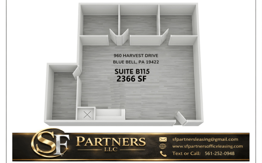 2366 SF Suite B115 Professional and Medical Office Space at 960 Harvest Drive, Blue Bell, PA 19422