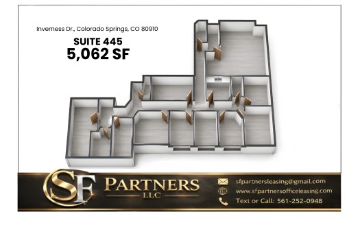 5062 SF Suite 445 Professional Office Space at 1330 Inverness Dr, Colorado Springs, CO 80910