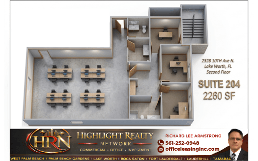 2260 SF Suite 204 Professional and Medical Office Space at 2328 10th Ave N, Lake Worth, FL 33461